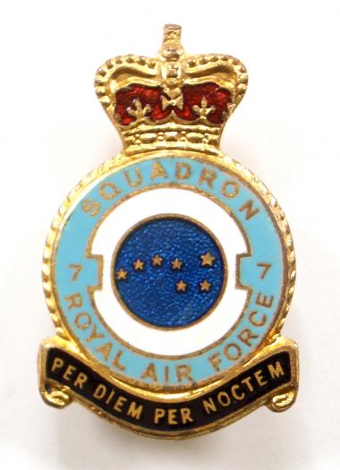RAF No 7 Pathfinder Squadron Royal Air Force badge c1950s