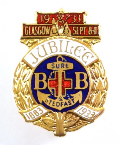 Boys Brigade 1933 Glasgow Jubilee Celebrations badge