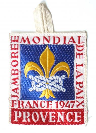 Boy Scouts 6th World Scout Jamboree France 1947 participants badge