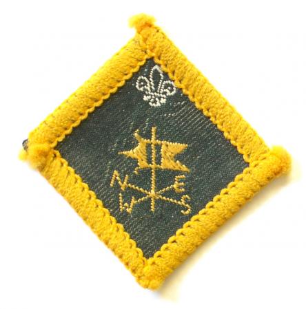 Boy Scouts Meteorologist proficiency instructor nylon badge 1967 to 71