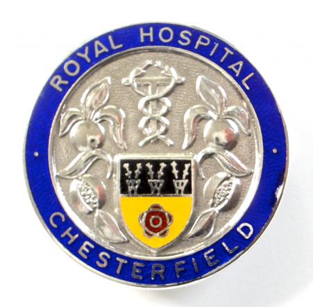 Royal Hospital Chesterfield 1962 silver nurses badge
