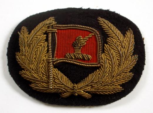 Bibby Bros & Co shipping line house flag bullion cap badge