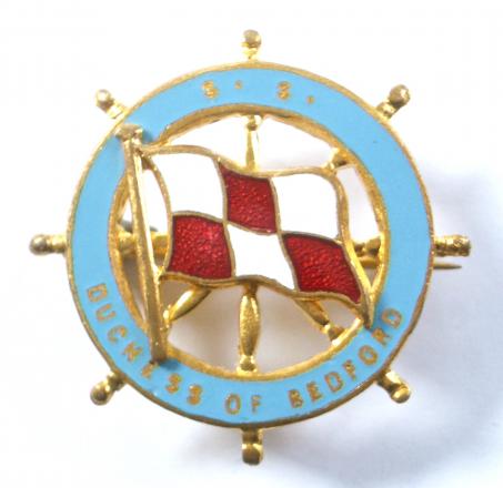 SS Duchess of Bedford Canadian Pacific line ships wheel badge