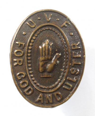 UVF For God And Ulster Belfast North officially numbered badge