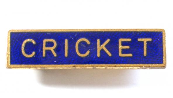 Cricket title badge circa 1950s