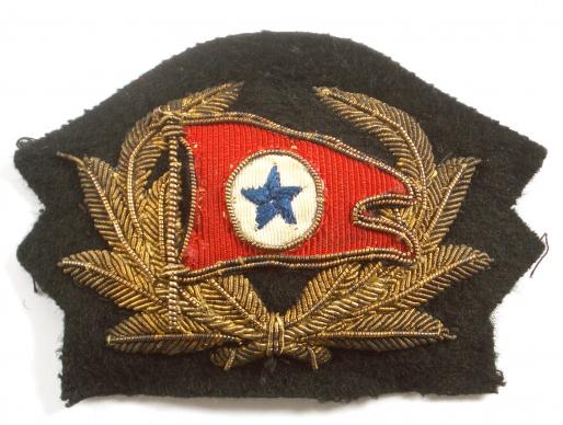 Blue Star Shipping Line flag officers bullion cap badge.