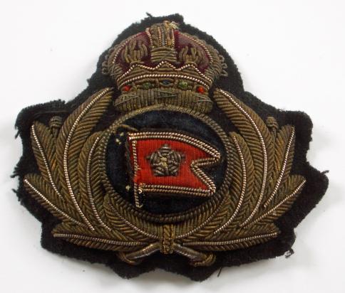White Star Line Officers gold bullion cap badge
