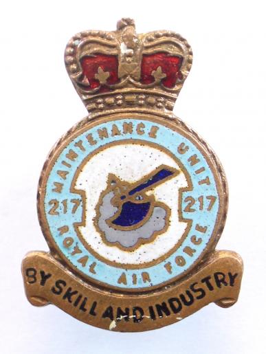 RAF No 217 Maintenance Unit Cardington Royal Air Force Badge c1950s
