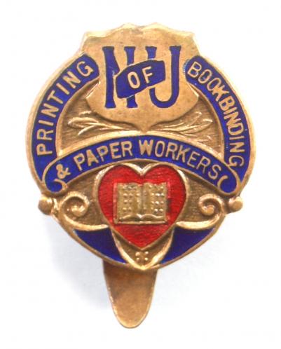National Union of Printing Bookbinding & Paper Workers Badge
