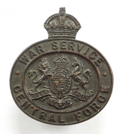 WW1 Central Force War Service Territorial Force Volunteer Badge