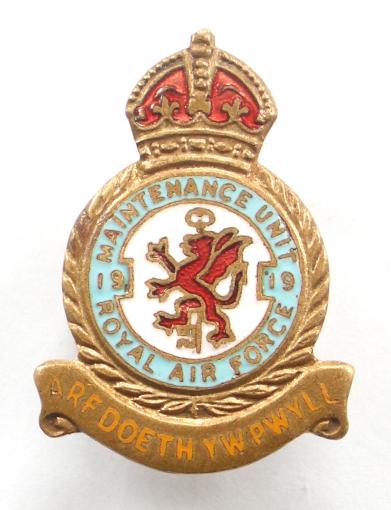 RAF No 19 Maintenance Unit Royal Air Force Badge circa 1940s