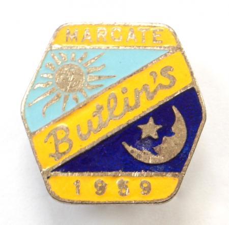 Butlins 1959 Margate Holiday Camp sun & moon badge