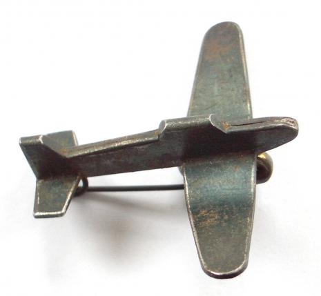 WW2 German Stuka Dive Bomber Plane badge made from salvaged metal
