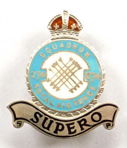 RAF No 274 Squadron Royal Air Force Badge circa 1940s