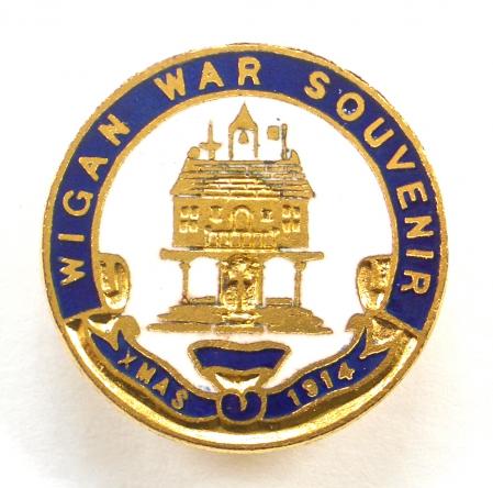 WW1 Wigan War Souvenir Xmas 1914 children of fighting soldiers badge