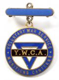 WW1 YWCA munitions canteens voluntary war service badge