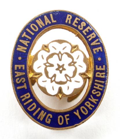 WW1 National Reserve East Riding of Yorkshire large pattern badge