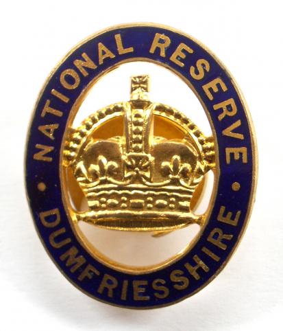 WW1 National Reserve Dumfriesshire Scottish large pattern badge