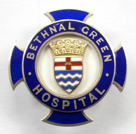 Bethnal Green Hospital London 1930 silver nurses badge