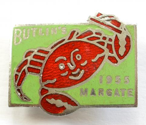 Butlins 1955 Margate Holiday Camp Crab Badge