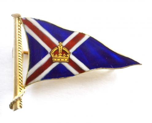 Royal Motor Yacht Club burgee pennant flag badge by Benzie c1930s