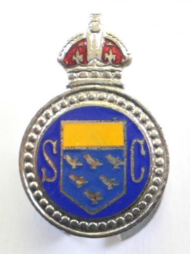 WW2 Sussex Special Constable police reserve badge