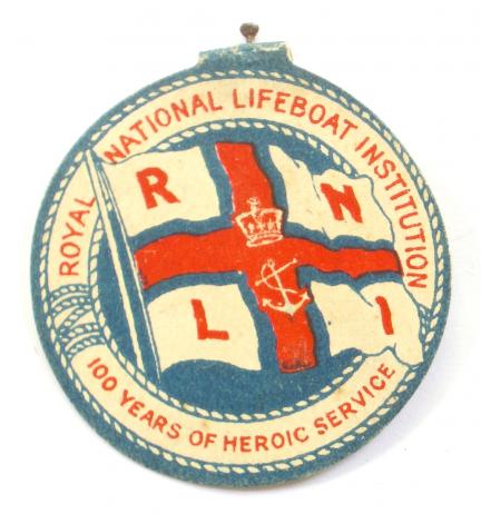 RNLI 100 Years of Heroic Service 1924 centenary fundraising badge
