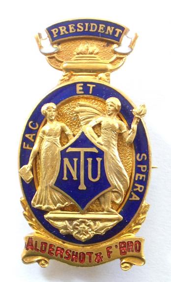 National Union of Teachers Aldershot & Farnborough President Badge