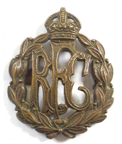 WW1 Royal Flying Corps RFC officers service dress collar badge