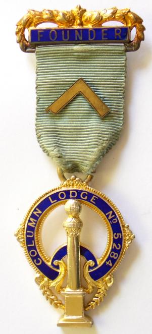 Masonic Column Lodge No 5284 Founder Jewel