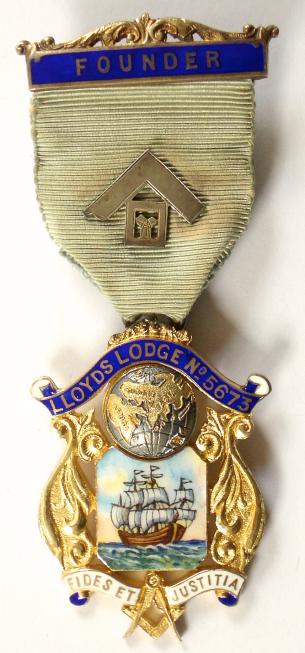 Masonic Lloyds Lodge No 5673 Founder Jewel 