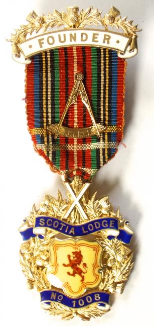 Masonic Scotia Lodge No 1008 Founder Jewel