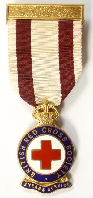 British Red Cross Society 3 Years Service Medal.