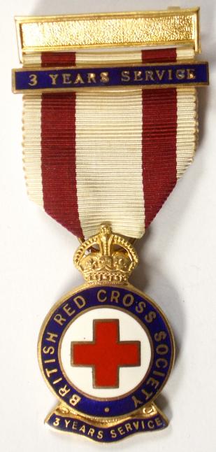 British Red Cross Society 3 Years Service Medal & Bar
