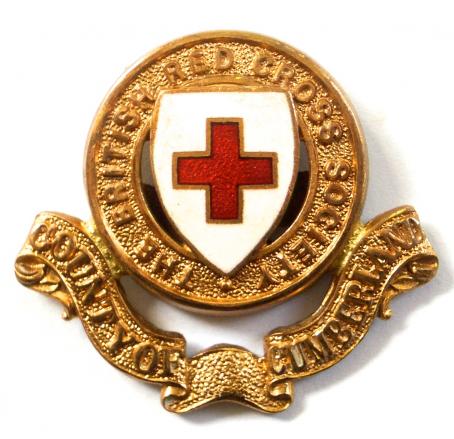 WW1 British Red Cross Society County of Cumberland Cap Badge