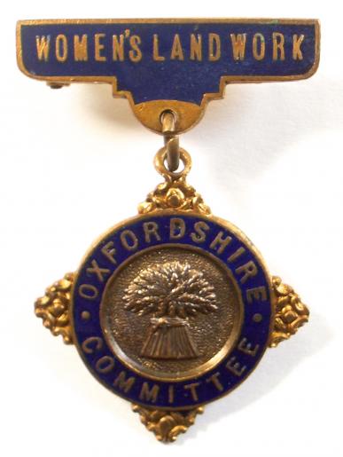 WW1 Womens Land Worker Oxford committee badge