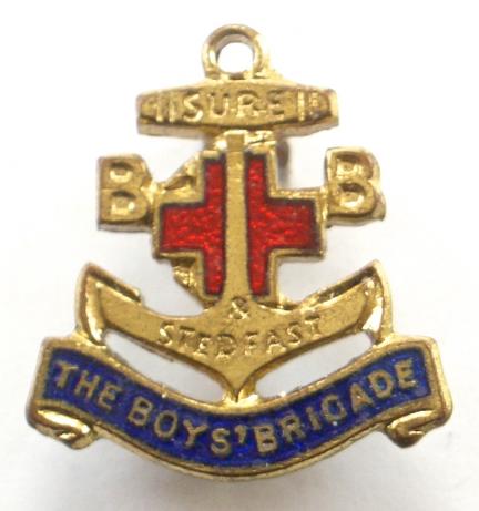 Boys Brigade standard buttonhole pin badge 1934 to c.1940