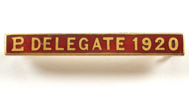 Primrose League Delegate 1920 badge