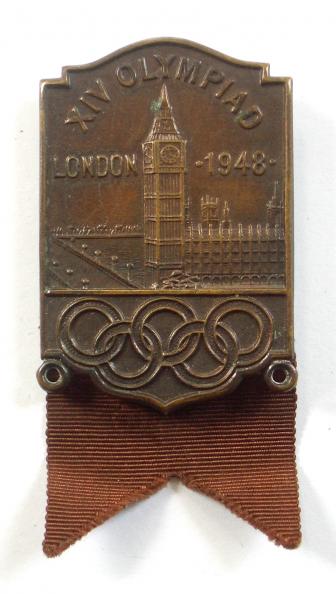 1948 Olympic Games London hockey player competitors badge