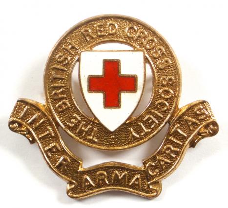 British Red Cross Society hat badge pin fitting