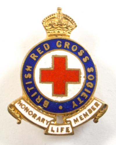 British Red Cross Honorary Life member miniature badge