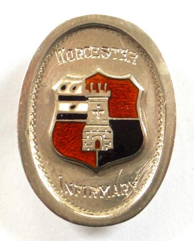 Worcester Infirmary 1920 silver nurses hospital badge