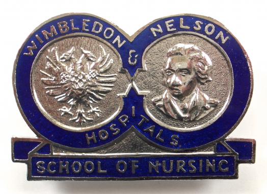 Wimbledon & Nelson Hospitals school of nursing badge