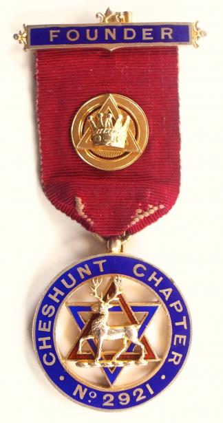 Masonic Cheshunt Chapter No 2921 Founder Jewel