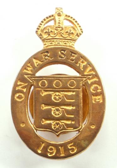 WW1 On War Service 1915 munition workers badge