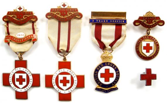 British Red Cross Society 1930s Wiltshire nurses medal group