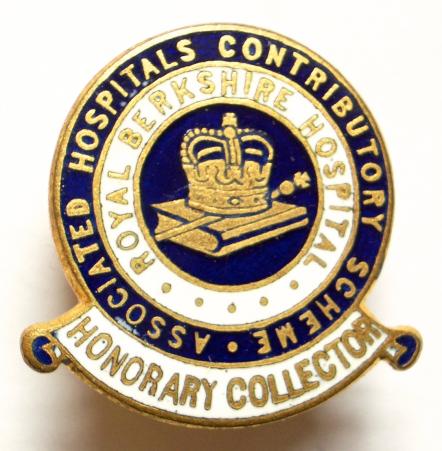 Royal Berkshire Hospital honorary collector fundraisers badge