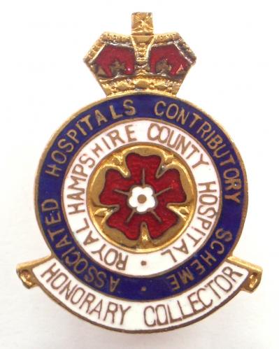 Royal Hampshire County Hospital honorary collector fundraiser badge