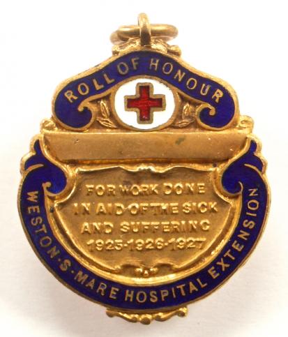 Weston super Mare Hospital extension 1927 roll of honour badge