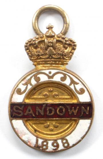 1898 Sandown Park horse racing club badge
